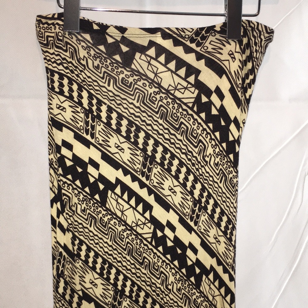 Loveapella Strapless Maxi Dress | Black and Cream | Size S - Picture 7 of 8